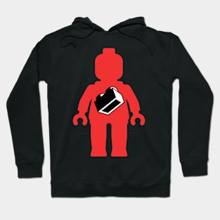 Red Minifig with 1 x 2 Brick Logo, Customize My Minifig Hoodie